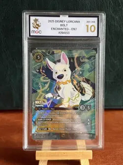 (BB) DISNEY LORCANA 207/204 EN 7 ENCHANTED BOLT SUPERDOG GRADED GEM MINT 10 RARE - Image 1