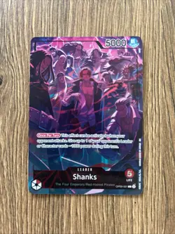 One Piece TCG Shanks OP09-001 Leader Alt Art One Piece 2nd Anniversary English - Image 1