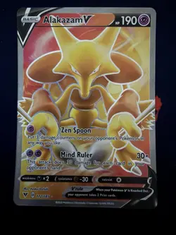 Pokemon TCG Alakazam V Vivid Voltage 172/185 Holo Full Art - Image 1
