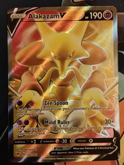 Pokemon Alakazam v TCG Full Art Ultra Rare Card Vivid Voltage 172/185 Holo - Image 1