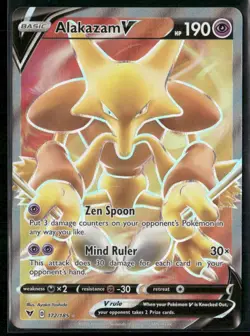Alakazam V 172/185 - Pokemon TCG Vivid Voltage Ultra Rare Ultra Rare c 2020 - Image 1