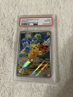 2023 POKEMON SVP PALDEA EVOLVED ETB PROMO #027 PIKACHU PSA 10 - Image 1