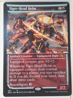 Ogre-Head Helm - Showcase - Kamigawa: Neon Dynasty - Magic the Gathering MTG - Image 1