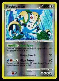 Pokemon Card - Regigigas Stormfront 9/100 Holo Reverse Holo Rare - Image 1