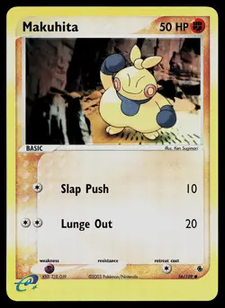 Pokemon Card - Makuhita Ruby & Sapphire 56/109 Reverse Holo Common - Image 1