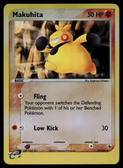 Pokemon Card - Makuhita Ruby & Sapphire 57/109 Reverse Holo Common - Image 1