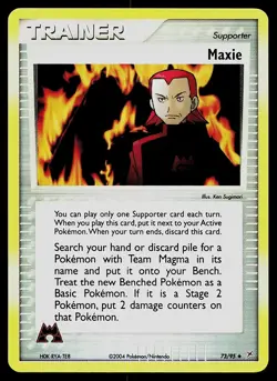 Pokemon Card - Maxie Team Magma vs Team Aqua 73/95 Reverse Holo Uncommon - Image 1