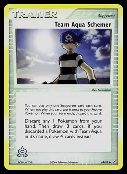 Pokemon Card - Team Aqua Schemer Team Magma vs Team Aqua 69/95 Reverse Holo - Image 1