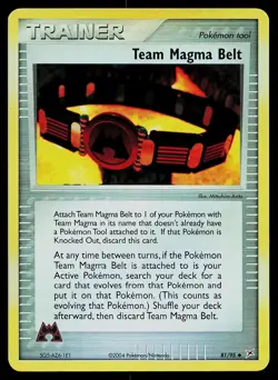 Pokemon Card - Team Magma Belt Team Magma vs Team Aqua 81/95 Reverse Holo - Image 1
