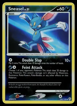 Pokemon Card - Sneasel Diamond & Pearl 100/130 Reverse Holo Common - Image 1
