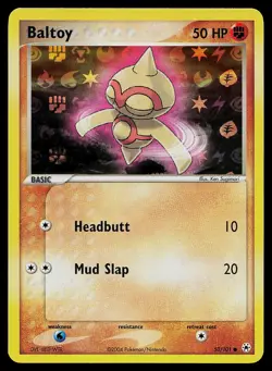 Pokemon Card - Baltoy Hidden Legends 53/101 Reverse Holo Common - Image 1