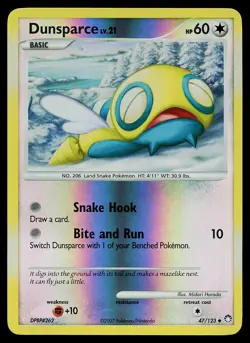 Pokemon Card - Dunsparce Mysterious Treasures 47/123 Reverse Holo Uncommon - Image 1