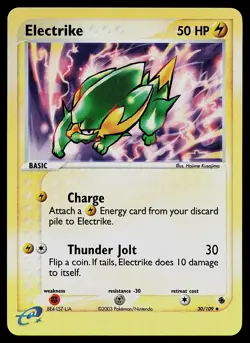 Pokemon Card - Electrike Ruby & Sapphire 30/109 Reverse Holo Uncommon - Image 1