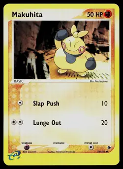 Pokemon Card - Makuhita Ruby & Sapphire 56/109 Reverse Holo Common - Image 1