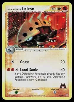 Pokemon Card - Team Magma's Lairon Team Magma vs Team Aqua 36/95 Reverse Holo - Image 1