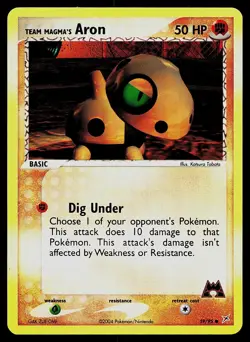 Pokemon Card - Team Magma's Aron Team Magma vs Team Aqua 59/95 Reverse Holo - Image 1