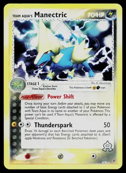 Pokemon Card - Team Aqua's Manectric Team Magma vs 4/95 Holo Reverse Holo Rare - Image 1