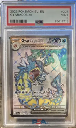 PSA 9 Mint - Gyarados ex 225/198 Scarlet & Violet Full Art Card 2023 Pokemon - Image 1