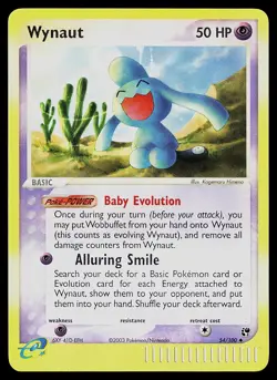 Pokemon Card - Wynaut Sandstorm 54/100 Reverse Holo Uncommon - Image 1