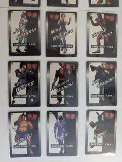 Rare Namco Ohsato Tekken 2 Super Action Card Complete Common 25 Card Set - Image 5
