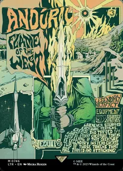 Anduril, Flame of the West Borderless Poster The Lord of the Rings Playtest Card - Image 1