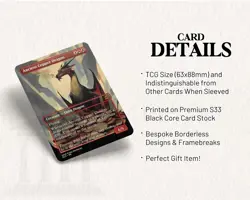 Ancient Copper Dragon | Handmade Borderless Designed Art Card - Image 3