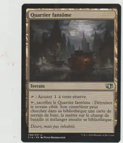 1 carte Quartier fantome / Ghost Quarter Commander 2013 MAGIC MTG EX-NM FRENCH - Image 1
