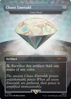 Chaos Emerald Set of 7 / Lotus Petal All Colors Sonic Secret Lair Playtest Cards - Image 1