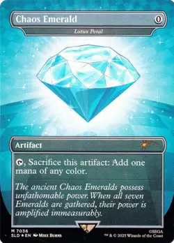 Chaos Emerald Set of 7 / Lotus Petal All Colors Sonic Secret Lair Playtest Cards - Image 2