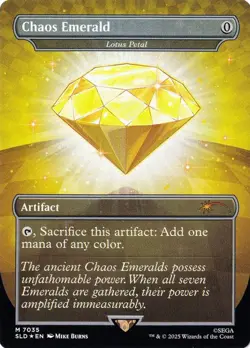Chaos Emerald Set of 7 / Lotus Petal All Colors Sonic Secret Lair Playtest Cards - Image 3