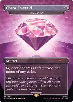 Chaos Emerald Set of 7 / Lotus Petal All Colors Sonic Secret Lair Playtest Cards - Image 4