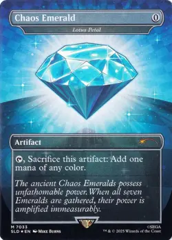 Chaos Emerald Set of 7 / Lotus Petal All Colors Sonic Secret Lair Playtest Cards - Image 5