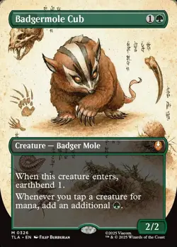 Badgermole Cub (Borderless) Avatar: The Last Airbender Foil Playtest Card - Image 1