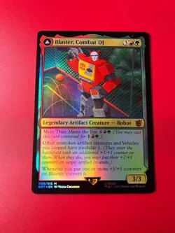 1x FOIL BLASTER, COMBAT DJ - Transformers - MTG - Magic the Gathering - Image 1