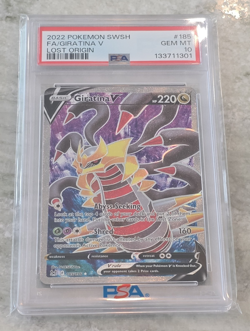 Pokemon TCG 2022 Lost Origin Giratina V 185/196 Full Art Holo PSA 10 Ultra Rare - Image 1