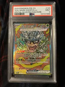 Pokemon TCG Teal Mask Ogerpon EX Prismatic Evolutions Graded 9 - Image 1