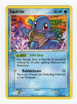 2006 Pokemon TCG Squirtle #64/100 Crystal Guardians NM/LP - Image 1