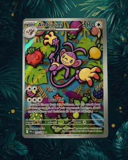 Pokemon Ambipom 107/094 Me02: Phantasmal Flames Holo Illustration Rare NM - Image 1