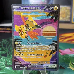 Tapu Koko ex 247/182 SV04 Paradox Rift Hyper Rare Holo Full Art English - Image 1