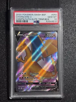 2020 Pokemon Charizard V SWSH050 Sword & Shield Promo Holo Full Art PSA 10 - Image 2