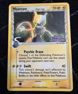 Pokemon Mewtwo EX Delta Species Rare Reverse Holo 24/110 Holon Phantoms 70HP - Image 1