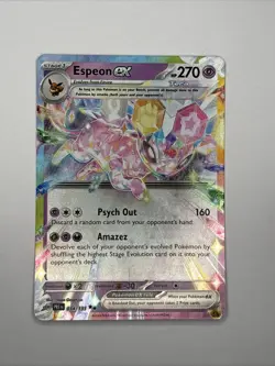 Pokemon TCG Espeon EX Double Rare Prismatic Card 034/131 - Image 1