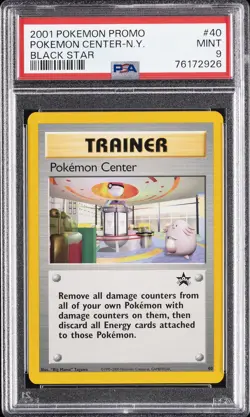 2001 POKEMON PROMO BLACK STAR #40 POKEMON CENTER-N.Y. PSA 9 - Image 1