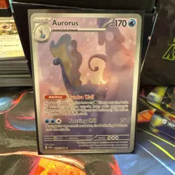 Pokemon Aurorus 092/088 Illustration Rare Holo Perfect Order NM w/ ETB Sleeve - Image 1