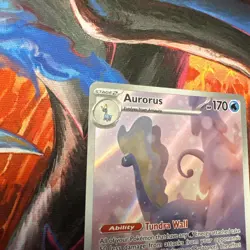 Pokemon Aurorus 092/088 Illustration Rare Holo Perfect Order NM w/ ETB Sleeve - Image 3