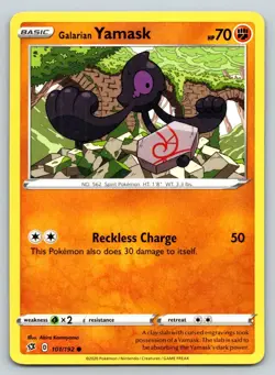 GALARIAN YAMASK 101/192 C REBEL CLASH POKEMON MP KOMAYAMA - Image 1