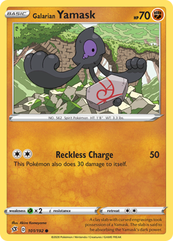 GALARIAN YAMASK 101/192 C REBEL CLASH POKEMON MP KOMAYAMA - Image 4