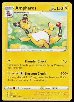 Ampharos 056/203 Rare Evolving Skies Pokemon Near Mint - Image 1