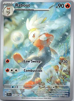 RABOOT 147/142 SCR Illustration Rare NM/M Pokemon - Image 1