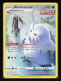 Abomasnow Ultra Rare Pokemon SWSH10 Astral Radiance Trainer Gallery TG01/TG30 NM - Image 1